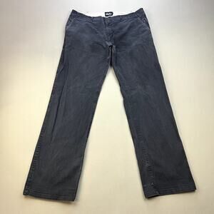 Atlas Skateboarding Pants Mens 36 Black Chino Straight Leg Skater Charcoal Wash